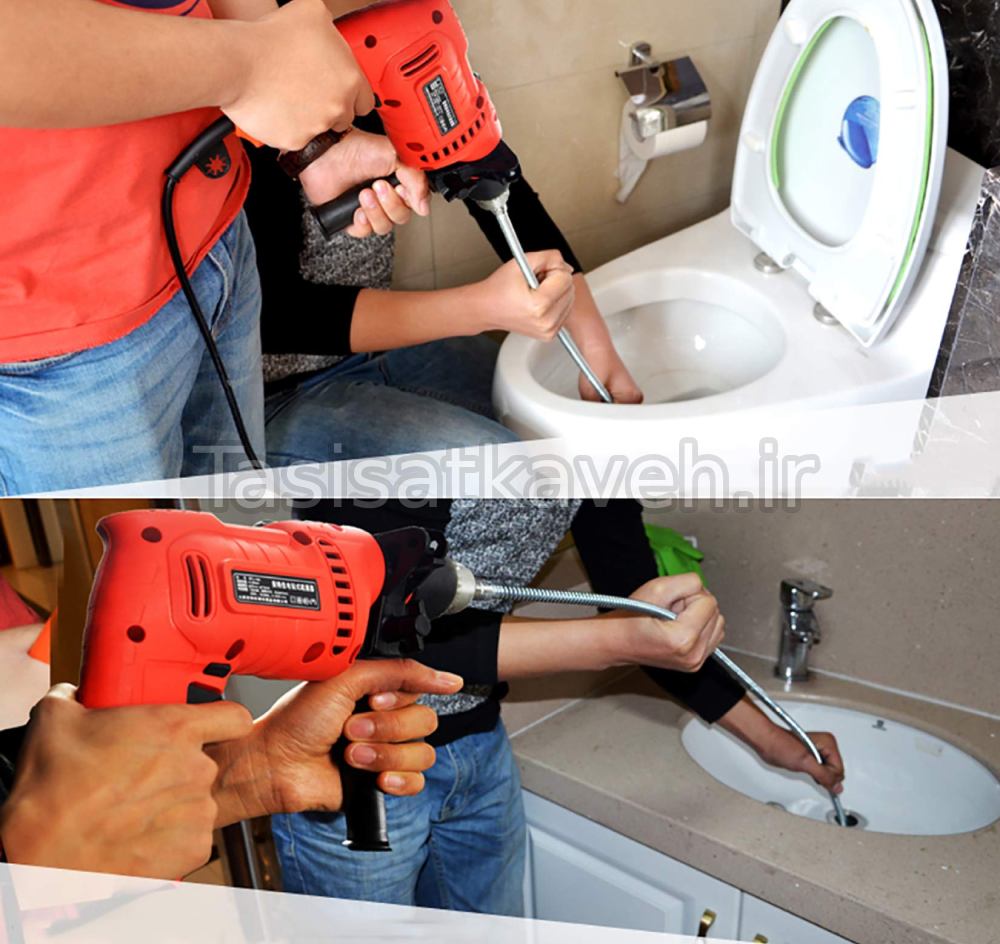 نحوه فنر زدن لوله فاضلاب با دریل